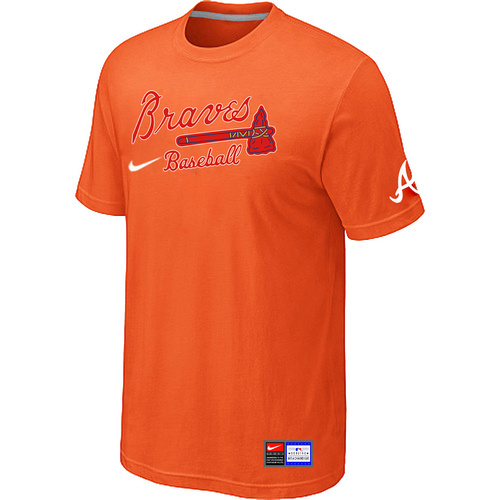 Atlanta Braves Nike Short Sleeve Practice T-Shirt Orange