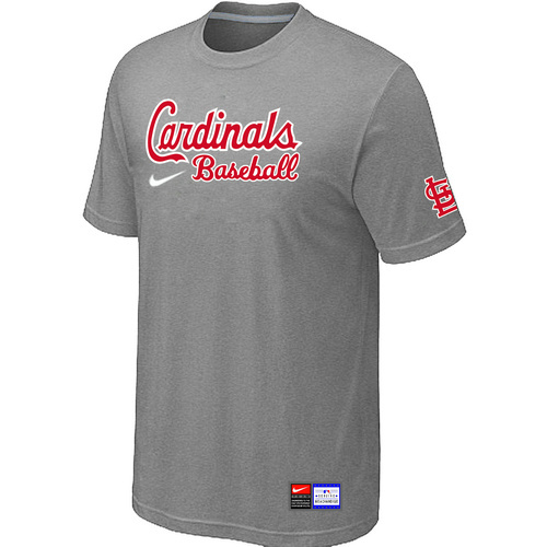 St-Louis Cardinals Nike Short Sleeve Practice T-Shirt Grey