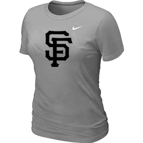 MLB San Francisco Giants Heathered Nike Womens Blended T Shirt L-Grey