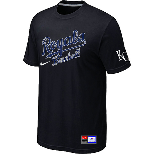 MLB Kansas City Royals Nike Short Sleeve Practice T-Shirt Black