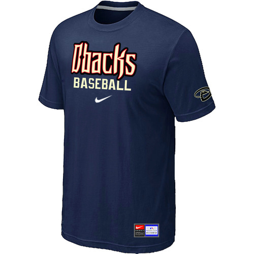 Arizona Diamondbacks Crimson Nike Short Sleeve Practice T-Shirt Blue