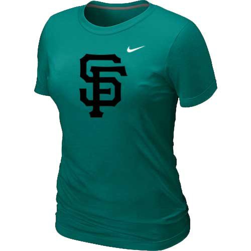 MLB San Francisco Giants Heathered Nike Womens Blended T Shirt L-Green