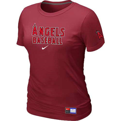 Los Angeles of Anaheim Nike Womens Short Sleeve Practice T Shirt Red