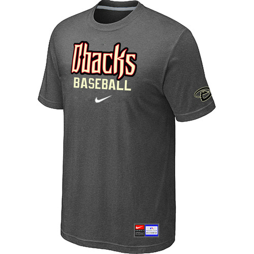 Arizona Diamondbacks Crimson Nike Short Sleeve Practice T-Shirt D.Grey