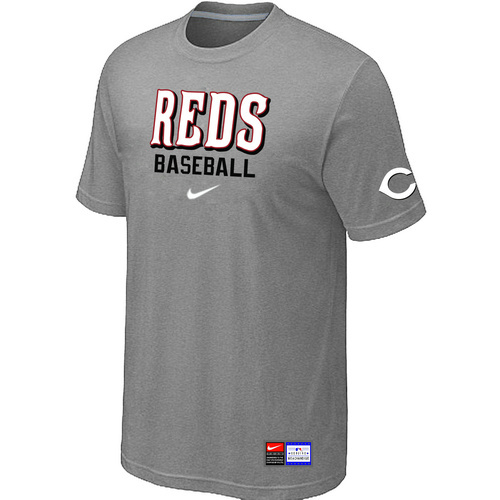 Cincinnati Reds Nike Short Sleeve Practice T-Shirt L.Grey