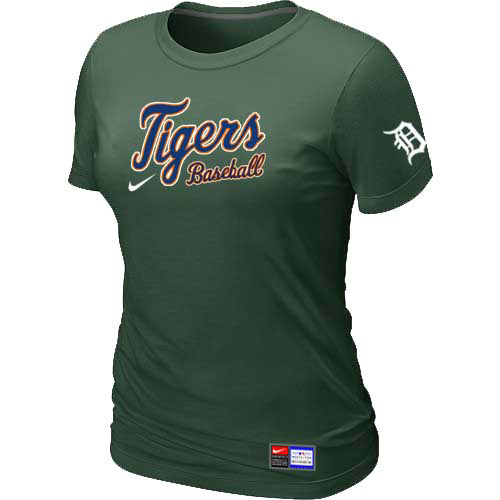 Detroit Tigers Nike Womens Short Sleeve Practice T Shirt D.Green