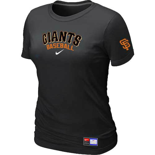MLB San Francisco Giants Heathered Nike Womens Blended T Shirt Black