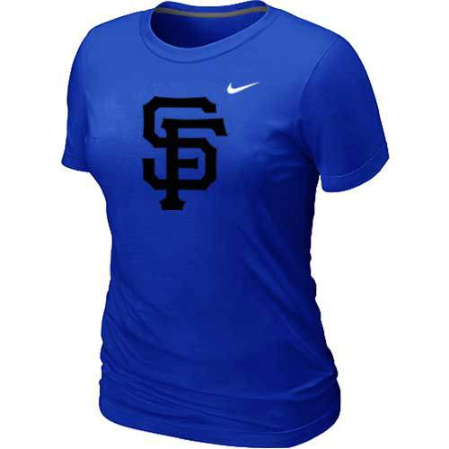 MLB San Francisco Giants Heathered Nike Womens Blended T Shirt Blue