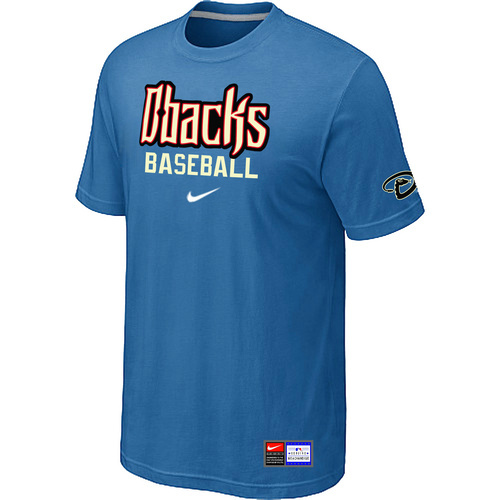 Arizona Diamondbacks Crimson Nike Short Sleeve Practice T-Shirt L.Blue