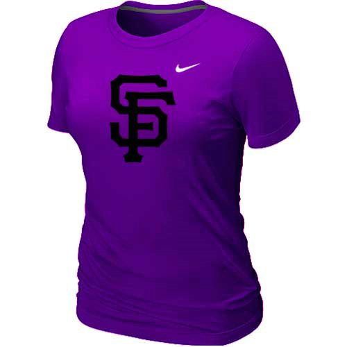 MLB San Francisco Giants Heathered Nike Womens Blended T Shirt Purple