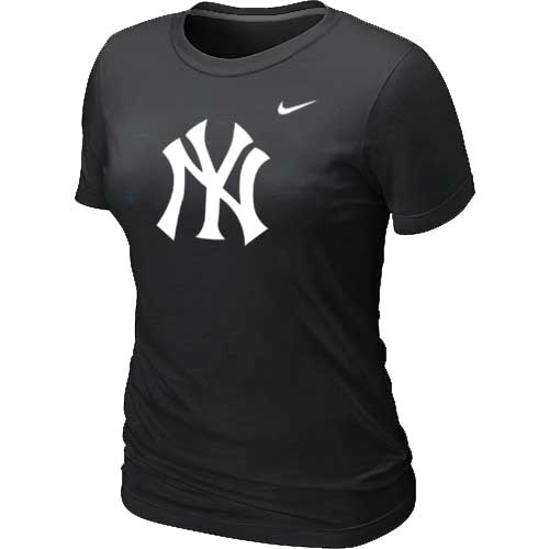 MLB New York Yankees Heathered Nike Womens Blended T Shirt Black