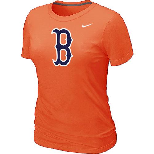 Boston Red Sox Nike Womens Short Sleeve Practice T-Shirt Orange
