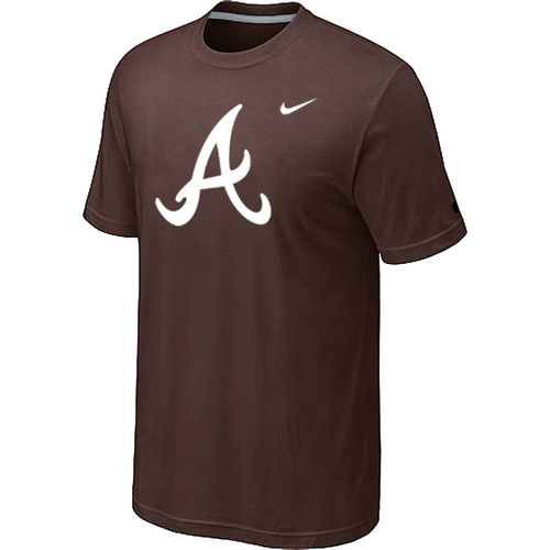 Atlanta Braves Nike Short Sleeve Practice T-Shirt Brown