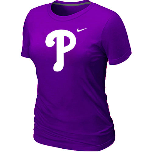 MLB Philadelphia Phillies Heathered Womens Nike Blended T Shirt Purple