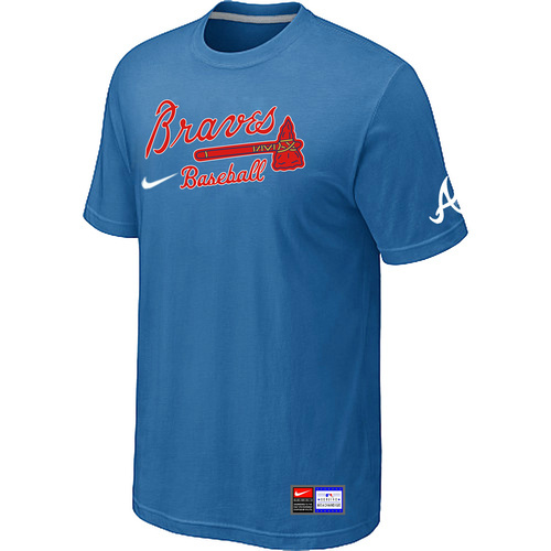 Atlanta Braves Nike Short Sleeve Practice T-Shirt L.Blue