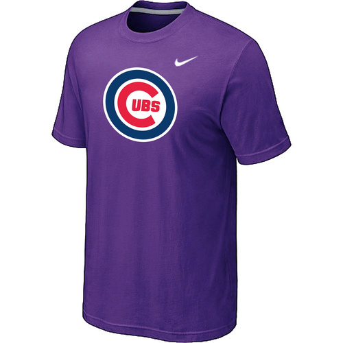 Chicago Cubs Nike Heathered Club Logo TShirt Purple