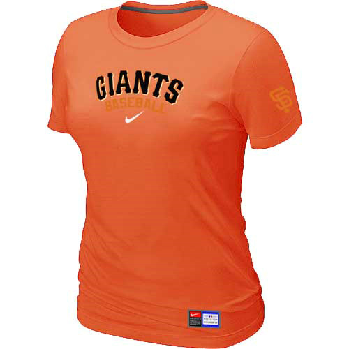 MLB San Francisco Giants Heathered Nike Womens Blended T Shirt Orange