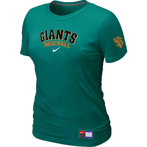 MLB San Francisco Giants Heathered Nike Womens Blended T Shirt L-Green