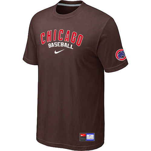 Chicago Cubs Nike Heathered Club Logo TShirt Brown