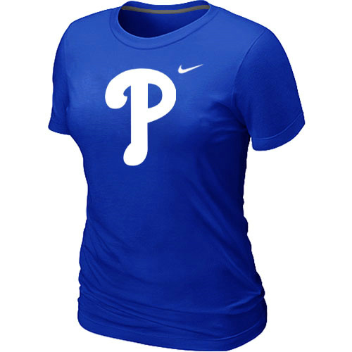 MLB Philadelphia Phillies Heathered Womens Nike Blended T Shirt Blue