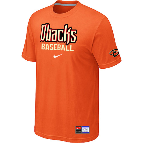 Arizona Diamondbacks Crimson Nike Short Sleeve Practice T-Shirt Orange