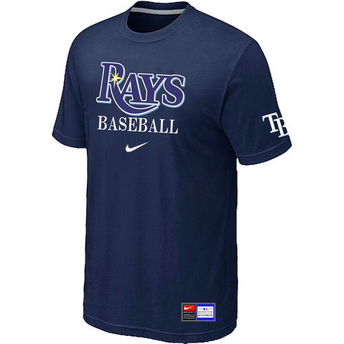 Tampa Bay Rays Nike Short Sleeve Practice T-Shirt Blue