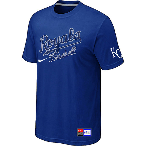 MLB Kansas City Royals Nike Short Sleeve Practice T-Shirt Blue