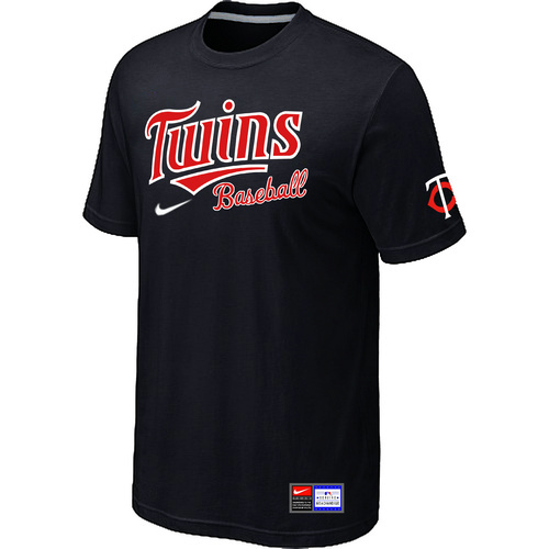 Minnesota Twins Nike Short Sleeve Practice T-Shirt Black 