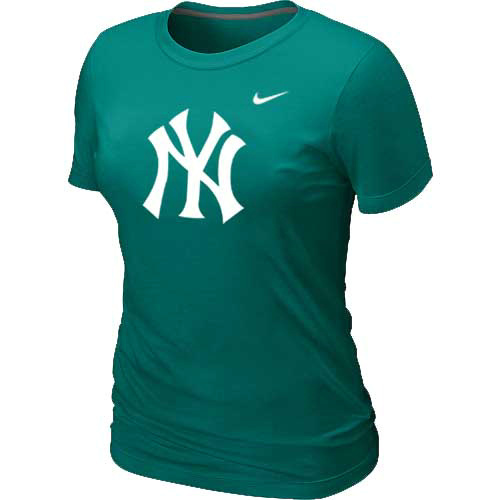 MLB New York Yankees Heathered Nike Womens Blended T Shirt L-Green
