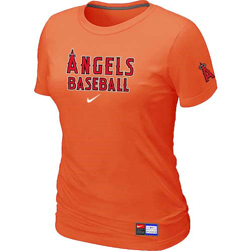 Los Angeles of Anaheim Nike Womens Short Sleeve Practice T Shirt Orange 