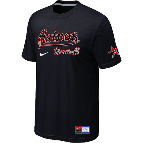 MLB Houston Astros Nike Short Sleeve Practice T-Shirt Black 
