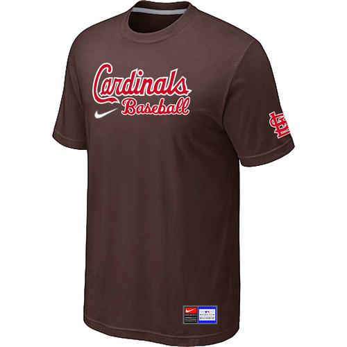 St-Louis Cardinals Nike Short Sleeve Practice T-Shirt Brown