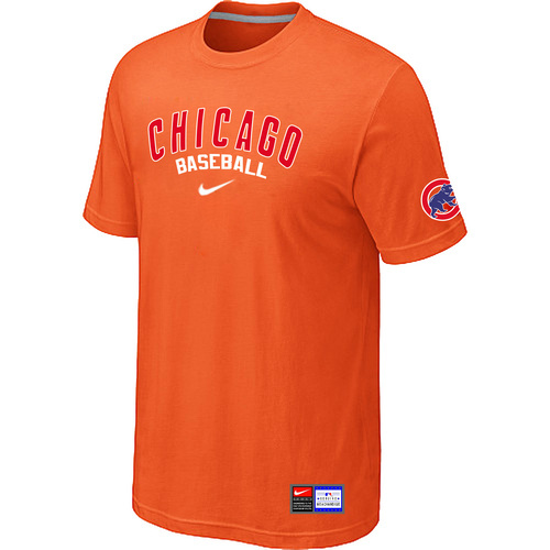 Chicago Cubs Nike Heathered Club Logo TShirt Orange