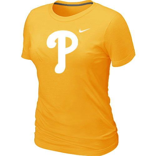 MLB Philadelphia Phillies Heathered Womens Nike Blended T Shirt Yellow