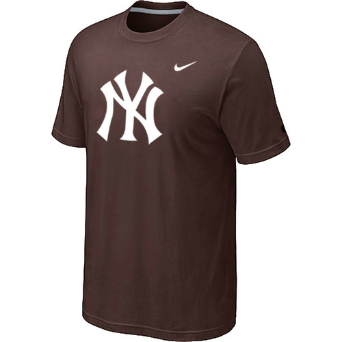 MLB New York Yankees Heathered Nike Blended T-Shirt Brown 