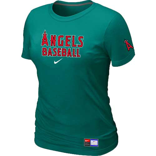 Los Angeles of Anaheim Nike Womens Short Sleeve Practice T Shirt L-Green