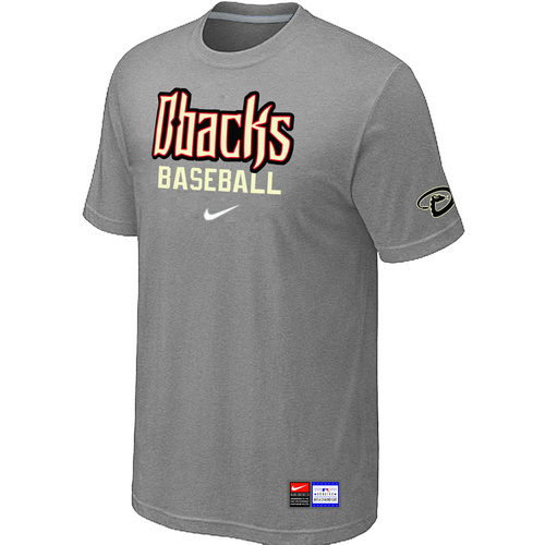 Arizona Diamondbacks Crimson Nike Short Sleeve Practice T-Shirt Grey