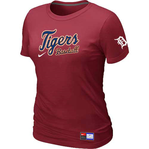 Detroit Tigers Nike Womens Short Sleeve Practice T Shirt Red