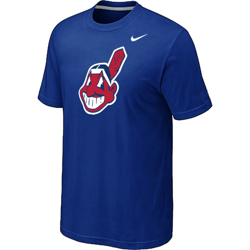 MLB Cleveland Indians Heathered Nike Blended T-Shirt Blue