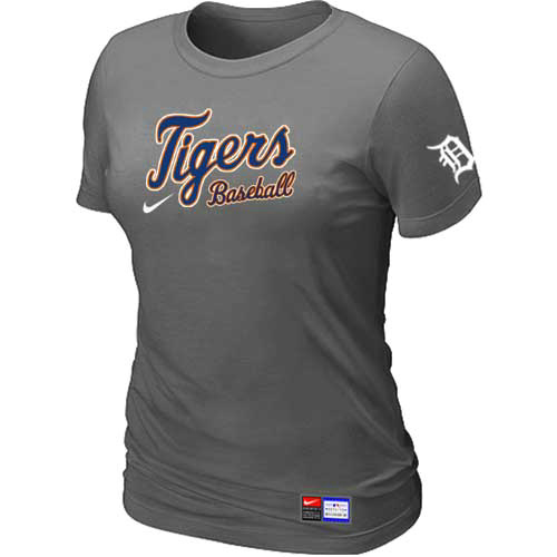 Detroit Tigers Nike Womens Short Sleeve Practice T Shirt D-Grey