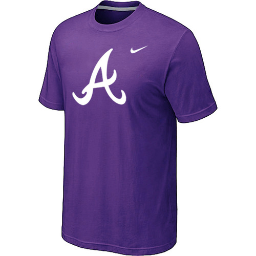 Atlanta Braves Nike Short Sleeve Practice T-Shirt Purple