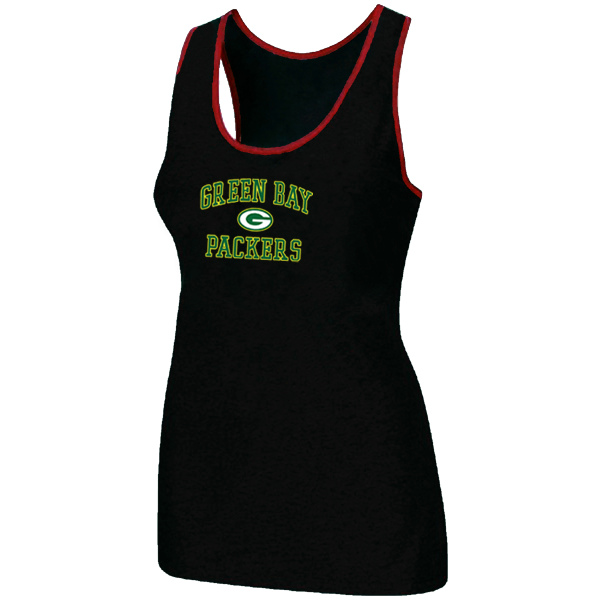 Nike Green Bay Packers Heart & Soul Tri-Blend Racerback stretch Tank Top Black