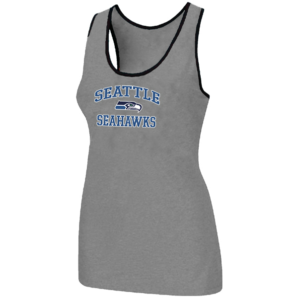 Nike Seattle Seahawks Heart & Soul Tri-Blend Racerback stretch Tank Top L.grey