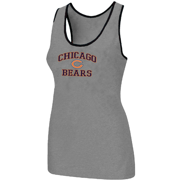 Nike Chicago Bears Heart & Soul Tri-Blend Racerback stretch Tank Top L.grey