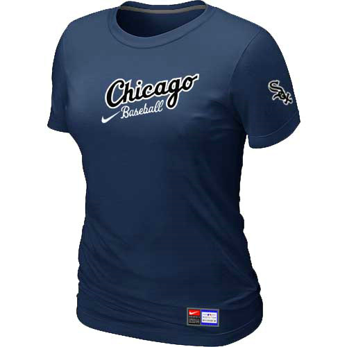 Chicago White Sox Nike Womens Away Practice T Shirt D-Blue