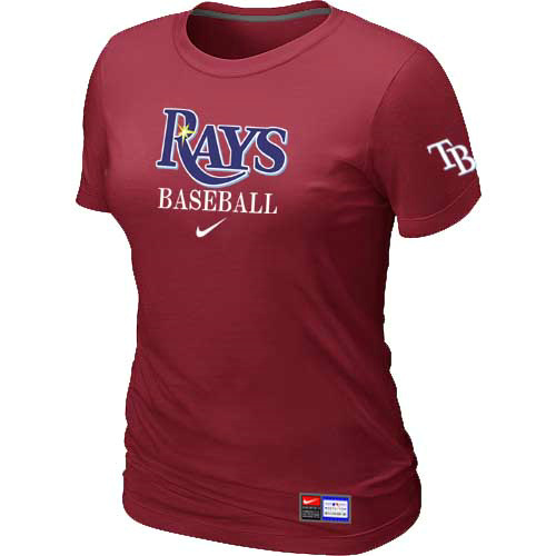 Tampa Bay Rays Nike Womens Short Sleeve Practice T Shirt Red