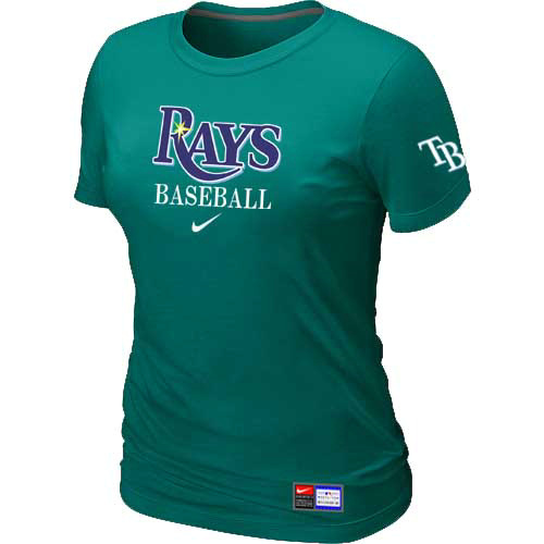 Tampa Bay Rays Nike Womens Short Sleeve Practice T Shirt L-Green