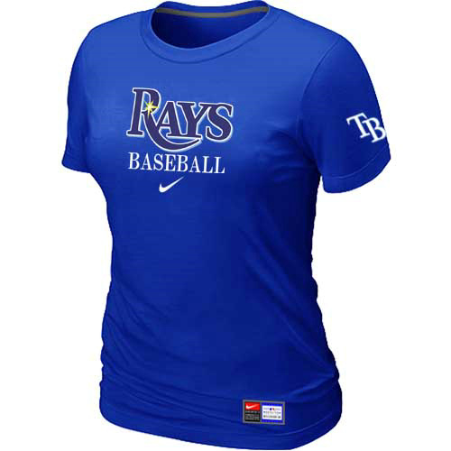 Tampa Bay Rays Nike Womens Short Sleeve Practice T Shirt Blue