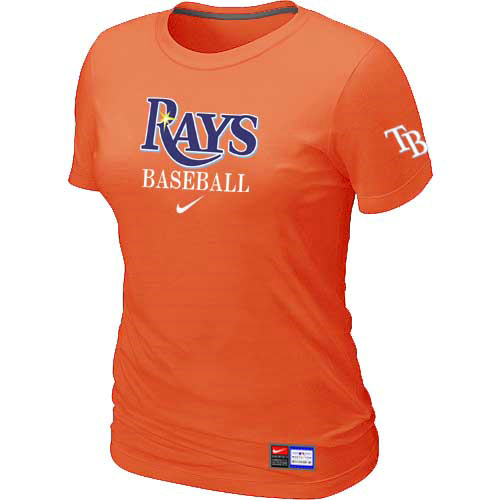 Tampa Bay Rays Nike Womens Short Sleeve Practice T Shirt Orange