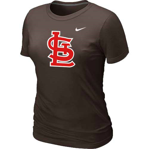St-Louis Cardinals Nike Womens Short Sleeve Practice T Shirt Brown